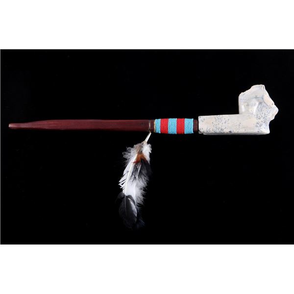 Cherokee Peace Pipe & Dendretic Talc Bowl