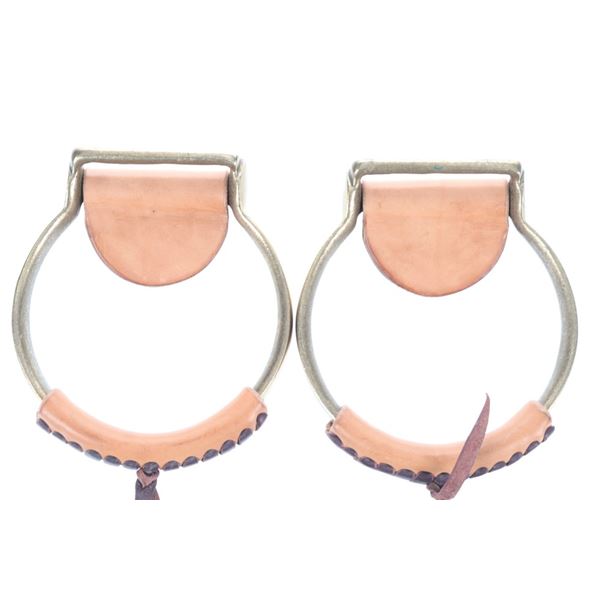 Lambert Custom Leather Brass Oxbow Stirrups