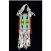 Image 1 : Crow Fully Beaded Signal Mirror Flat Bag