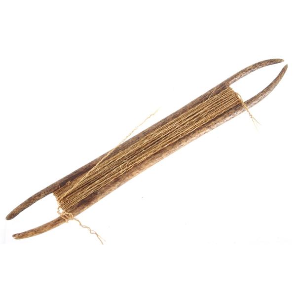 Bone Net Shuttle & Sinew Thread C. 12-1700AD