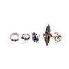 Image 10 : Navajo Sterling Silver & Turquoise & Lapis Rings
