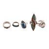 Image 1 : Navajo Sterling Silver & Turquoise & Lapis Rings