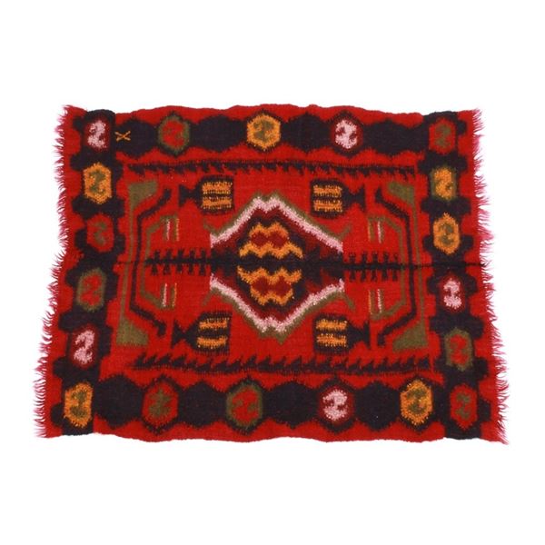 Hand Spun & Knotted Large Wool Blanket