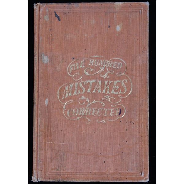1856 Five Hundred Mistakes Corrected by Burgess