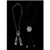 Image 1 : Hickok Gaming Token & Silver Turquoise Bolo Pair