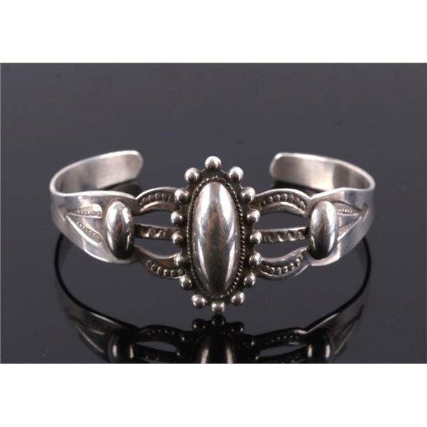 Navajo Fred Harvey Silver Bracelet c 1920's