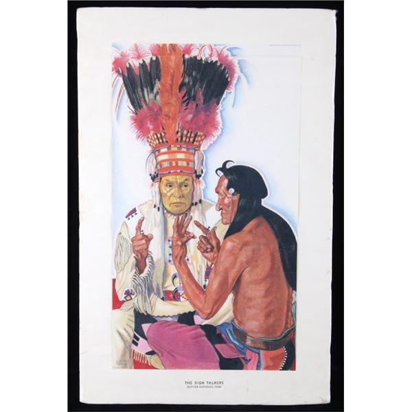 1939 Winold Reiss The Sign Talkers Lithograph