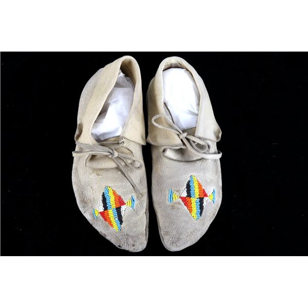 Crow Montana Beaded Moccasins circa 1940's