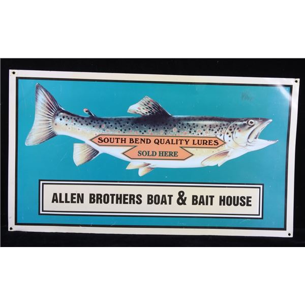 Allen Brothers Boat & Bait House Vintage Sign