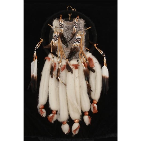 Plains Indian Style  Fur & Wool Spirit Shield