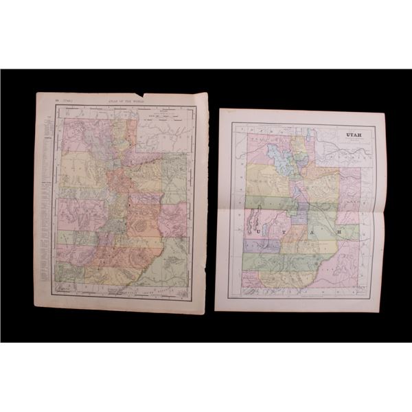 Utah & Wyoming Atlas of the World c.1895 - 1905