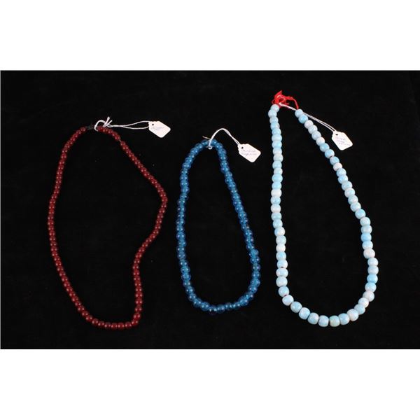 Chinese Qing Dynasty Peking & Turquoise Necklaces