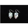 Image 3 : Navajo Silver Turquoise & Gem Stone Earrings