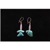 Image 5 : Navajo Silver Turquoise & Gem Stone Earrings