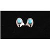 Image 9 : Navajo Silver Turquoise & Gem Stone Earrings