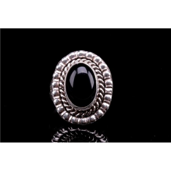 Navajo Sterling Silver Black Onyx Ring