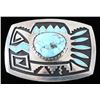 Image 1 : Hopi Turquoise Belt Buckle