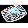 Image 2 : Hopi Turquoise Belt Buckle
