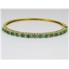 Image 1 : Fabulous Emerald and Diamond Bangle Bracelet