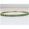 Image 2 : Fabulous Emerald and Diamond Bangle Bracelet