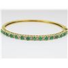 Image 3 : Fabulous Emerald and Diamond Bangle Bracelet