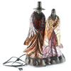 Image 1 : Bronze and Stained Glass Figural Lamp