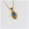 Image 3 : Striking Blue Sapphire and Diamond Pendant