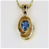 Image 4 : Striking Blue Sapphire and Diamond Pendant