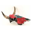 Image 2 : Coral & Turquoise Incrusted Bull Skull
