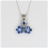 Image 1 : Brilliant Blue Sapphire and Diamond Pendant