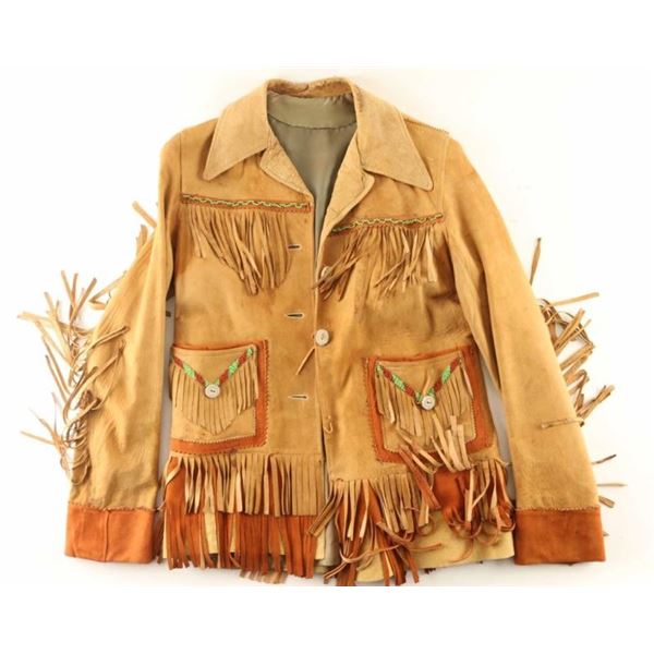 Petite Ladies Leather Fringe Jacket