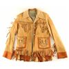 Image 4 : Petite Ladies Leather Fringe Jacket