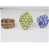 Image 1 : Lot of 3 Fabulous Gem Fashion Rings