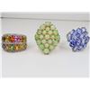 Image 2 : Lot of 3 Fabulous Gem Fashion Rings
