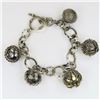 Image 1 : BOHO Style Sterling Silver Charm Bracelet