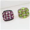Image 2 : Lot of 2 Glamorous Gem Fashion Rings