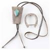 Image 1 : Navajo Mens Bolo Tie & Buckle