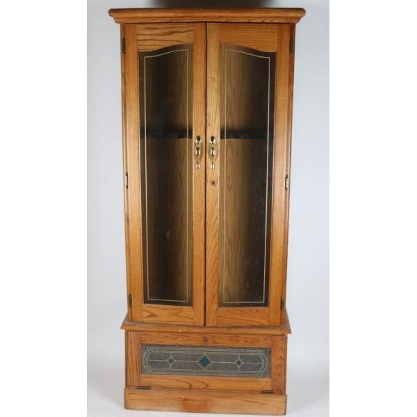 Oak Rifle Cabinet