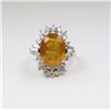Image 1 : Gorgeous Yellow Sapphire and Diamond Ring