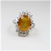 Image 2 : Gorgeous Yellow Sapphire and Diamond Ring