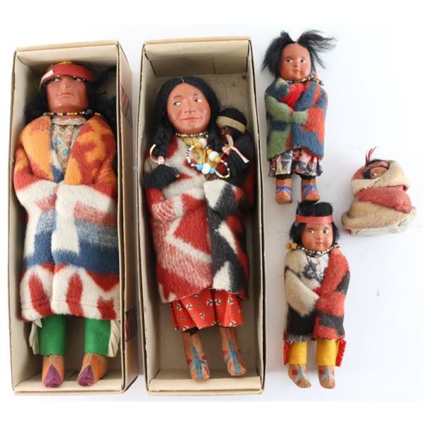 Lot of 5 Skookum Dolls