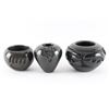 Image 1 : Collection of 3 Santa Clara Blackware Pot