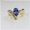 Image 2 : Graceful Tanzanite and Diamond Ring