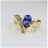 Image 3 : Graceful Tanzanite and Diamond Ring