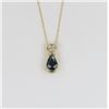 Image 1 : Alluring Blue Sapphire and Diamond Pendant