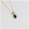 Image 3 : Alluring Blue Sapphire and Diamond Pendant