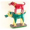 Image 2 : Folk Art Statues "Rooster" & "Two Dogs"