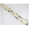 Image 2 : Wonderful Triple Strand of Pearl and Lapis