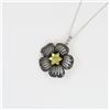 Image 2 : Irresistible Yellow Diamond Flower Pendant