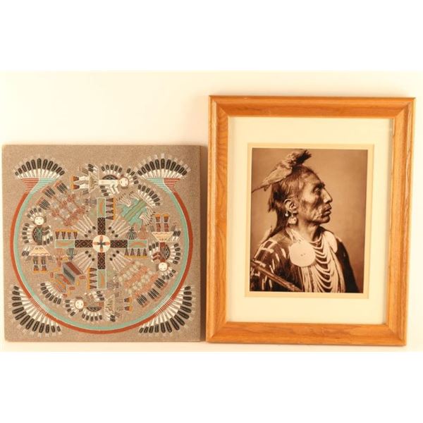 Navajo Sand Painting & Photo